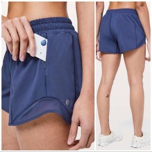 Lululemon Hotty Hot Shorts 4” Gatsby Blue